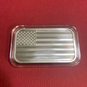 1 Oz. Silver Bar American Flag
